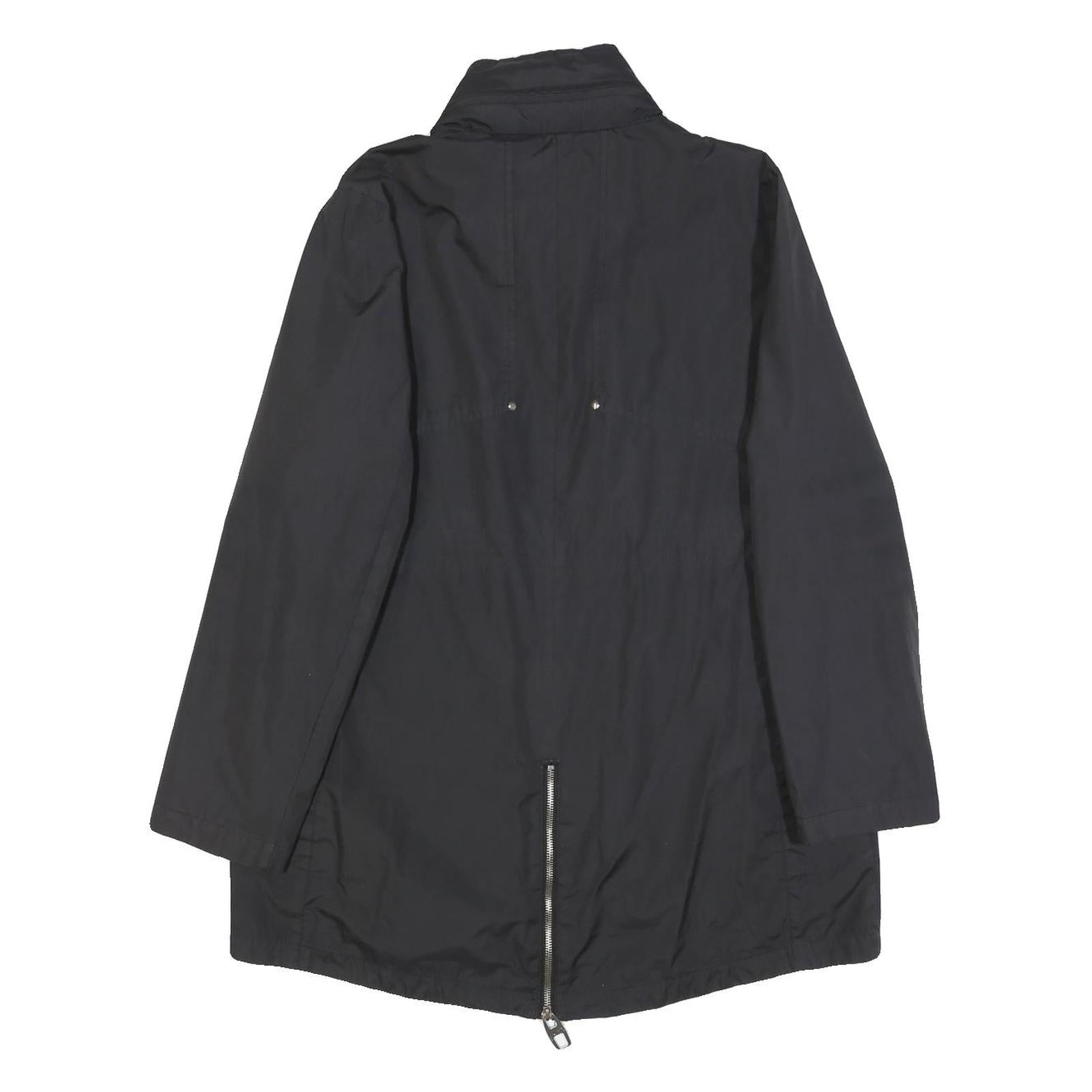 MISS SIXTY Womens Black Jacket L Polyester Zip Plain Stylish Casual