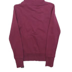 NIKE Womens Burgundy & Yellow Hoodie XS Cotton Blend Pullover Casual Sportswear