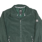 JEANTEX Mens Green Polyester Blend Jacket M Zip Plain Outdoor Casual