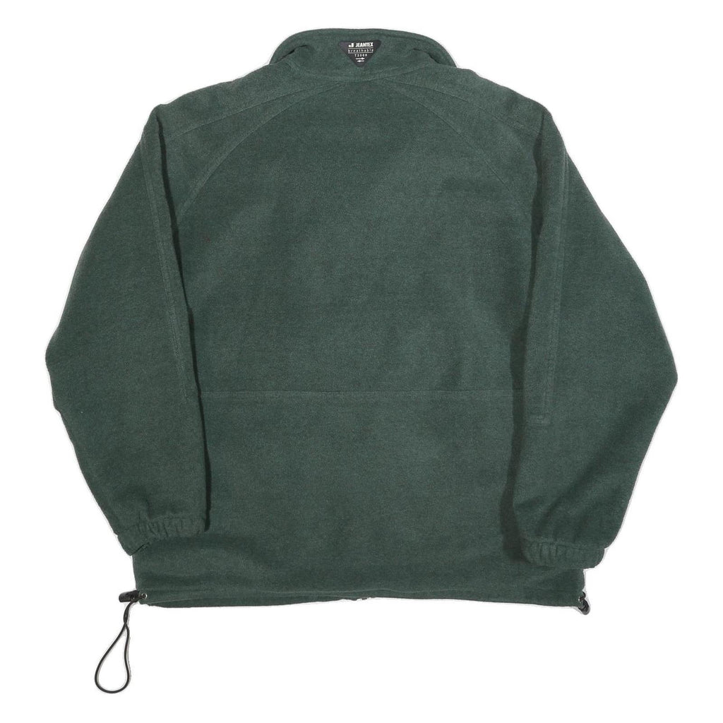JEANTEX Mens Green Polyester Blend Jacket M Zip Plain Outdoor Casual