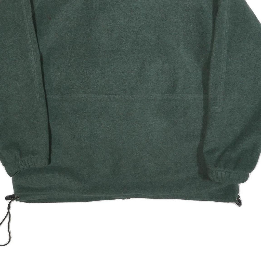 JEANTEX Mens Green Polyester Blend Jacket M Zip Plain Outdoor Casual