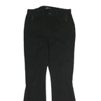 LAUREN RALPH LAUREN Womens Cotton Black Regular Fit Straight Trousers W28 L28