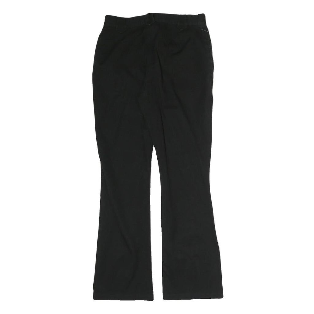 LAUREN RALPH LAUREN Womens Cotton Black Regular Fit Straight Trousers W28 L28
