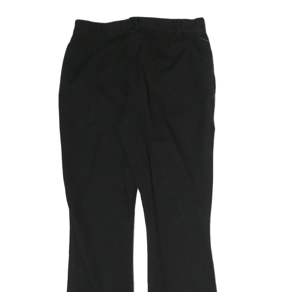 LAUREN RALPH LAUREN Womens Cotton Black Regular Fit Straight Trousers W28 L28