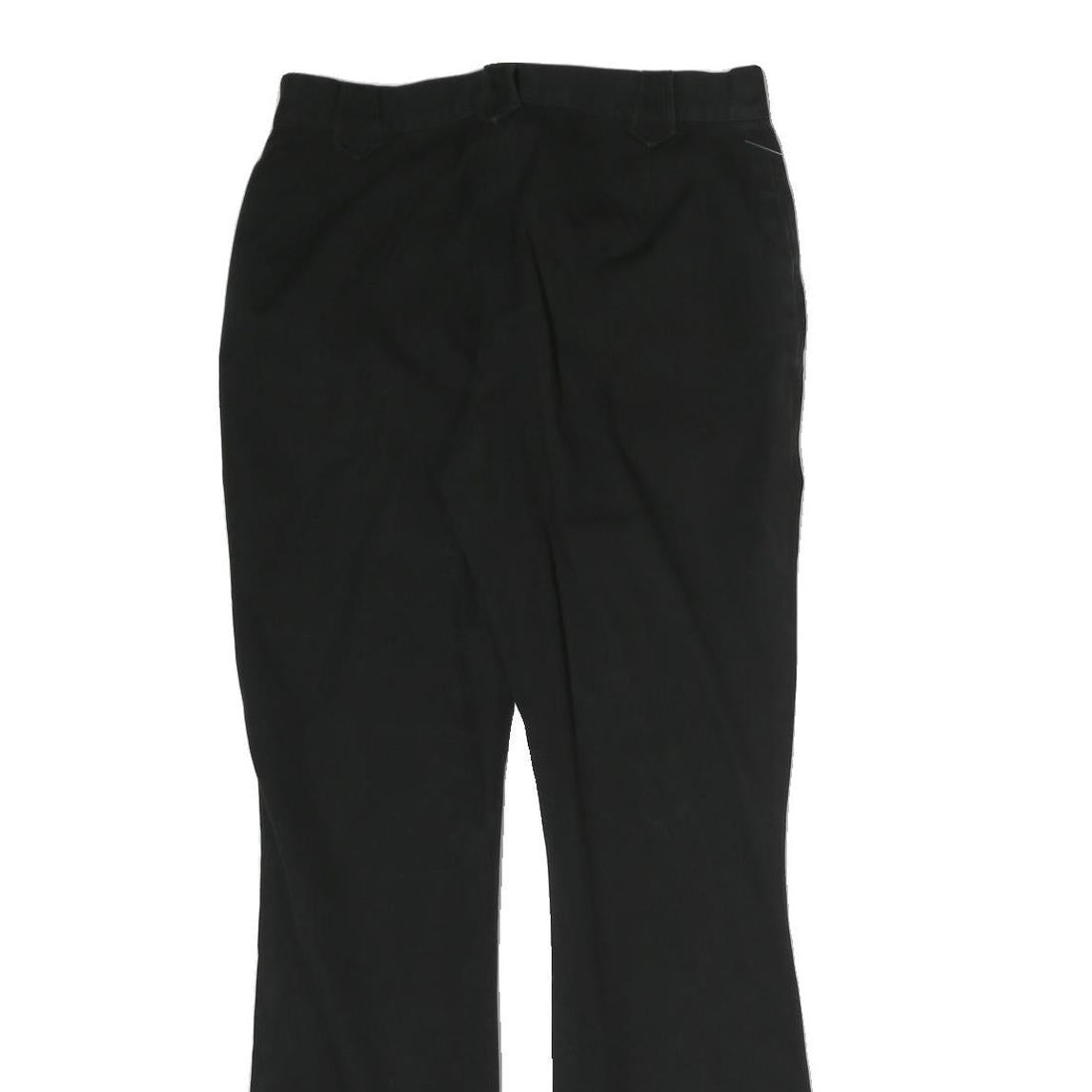 LAUREN RALPH LAUREN Womens Cotton Black Regular Fit Straight Trousers W28 L28