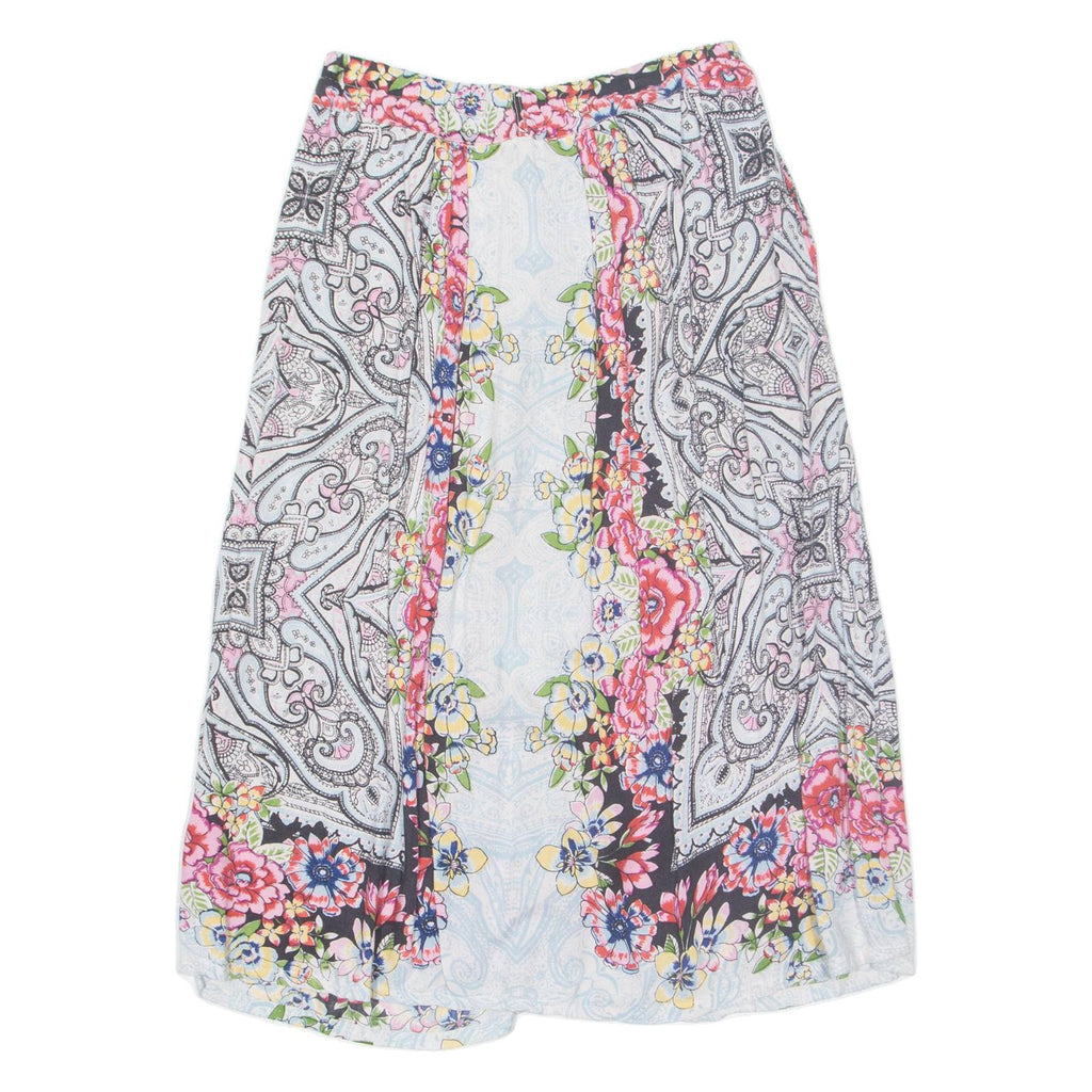 GYPSY LOVE Womens A-Line Skirt Cream Midi Crazy Pattern M