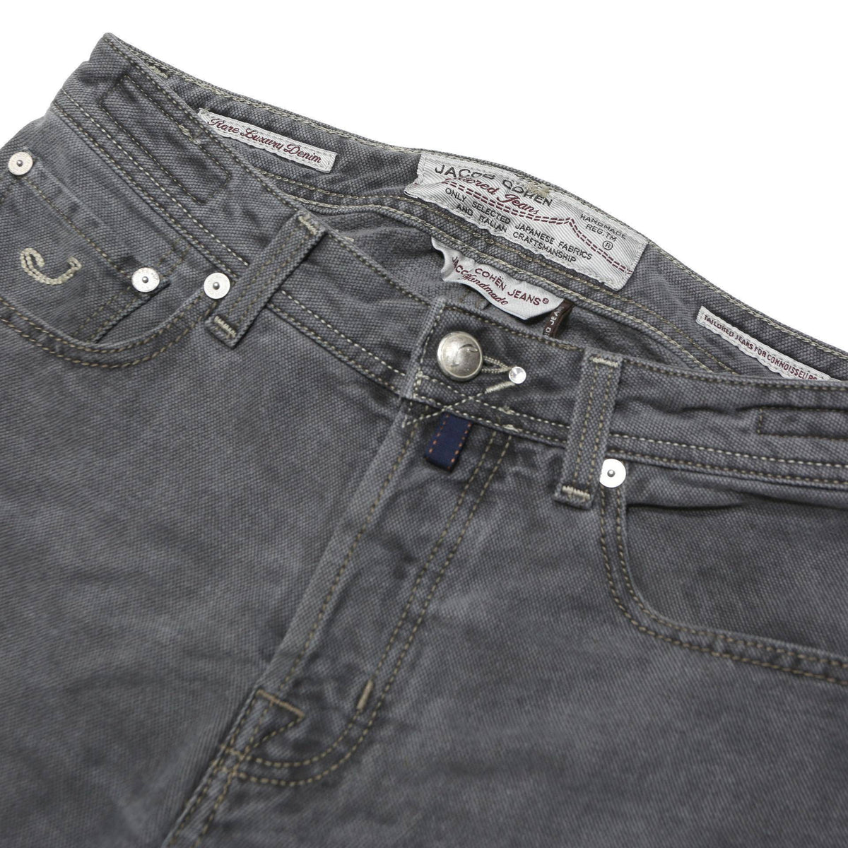 JACOB COHEN Mens Jeans Grey Regular Straight Denim Stone Wash W32 L32 Casual
