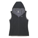 JACK WOLFSKIN Womens Black Hooded Softshell Jacket UK 10 Polyester Outdoor Zip