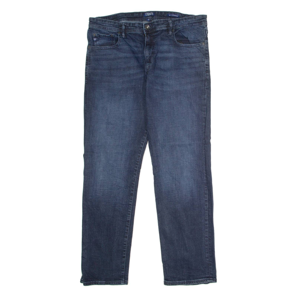 CHAPS Mens Jeans Blue Slim Straight Stone Wash W36 L30