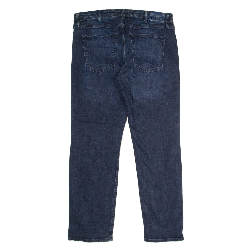 CHAPS Mens Jeans Blue Slim Straight Stone Wash W36 L30