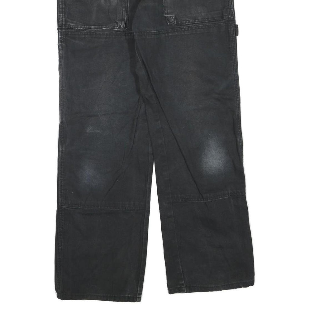 DICKIES Mens Cotton Blend Black Regular Fit Straight Leg Trousers W28 L28