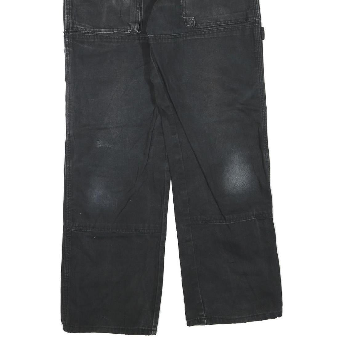 DICKIES Mens Cotton Blend Black Regular Fit Straight Leg Trousers W28 L28