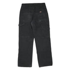 DICKIES Mens Cotton Blend Black Regular Fit Straight Leg Trousers W28 L28