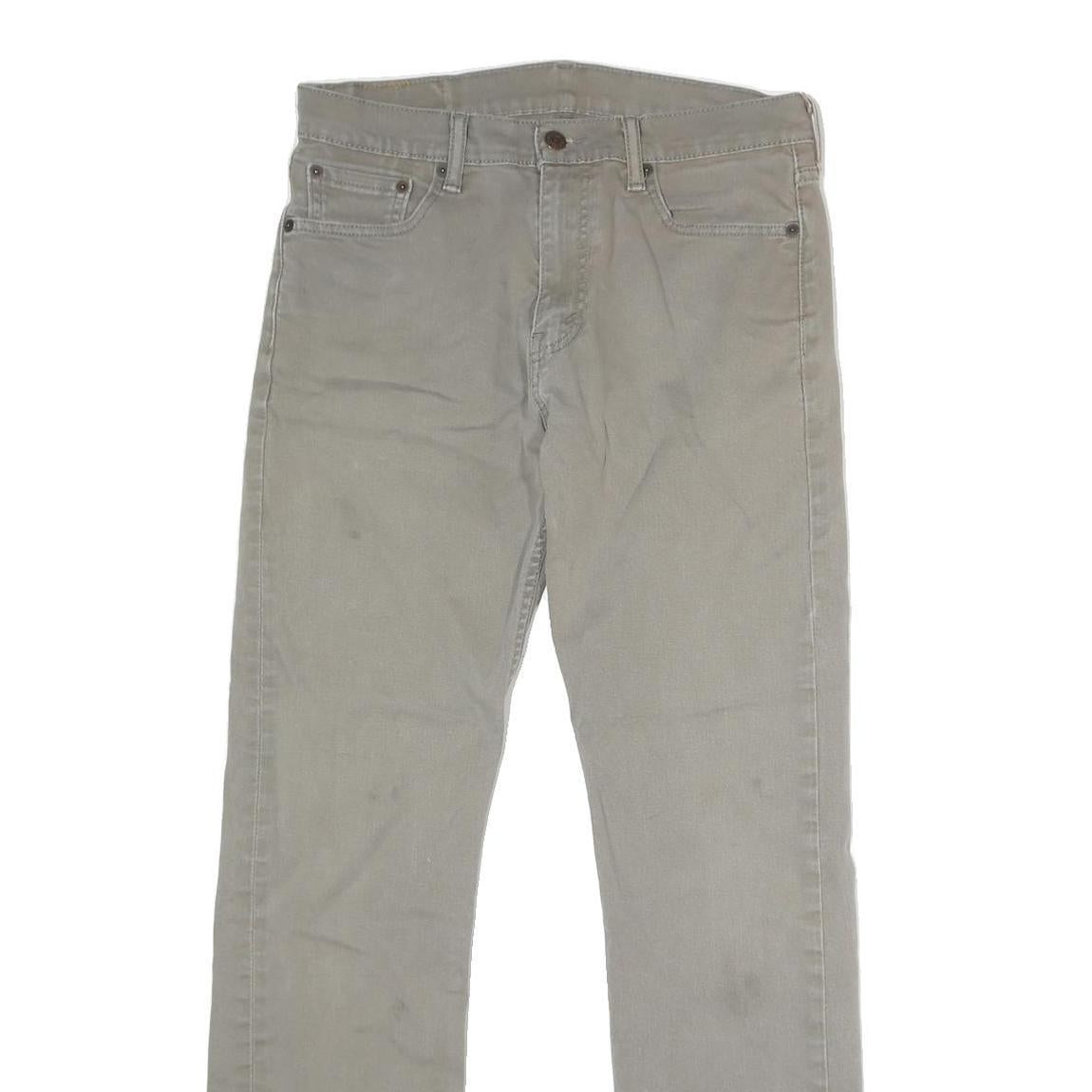 LEVI'S Mens Jeans Beige Regular Straight Denim Medium W30 L30 Classic Zip