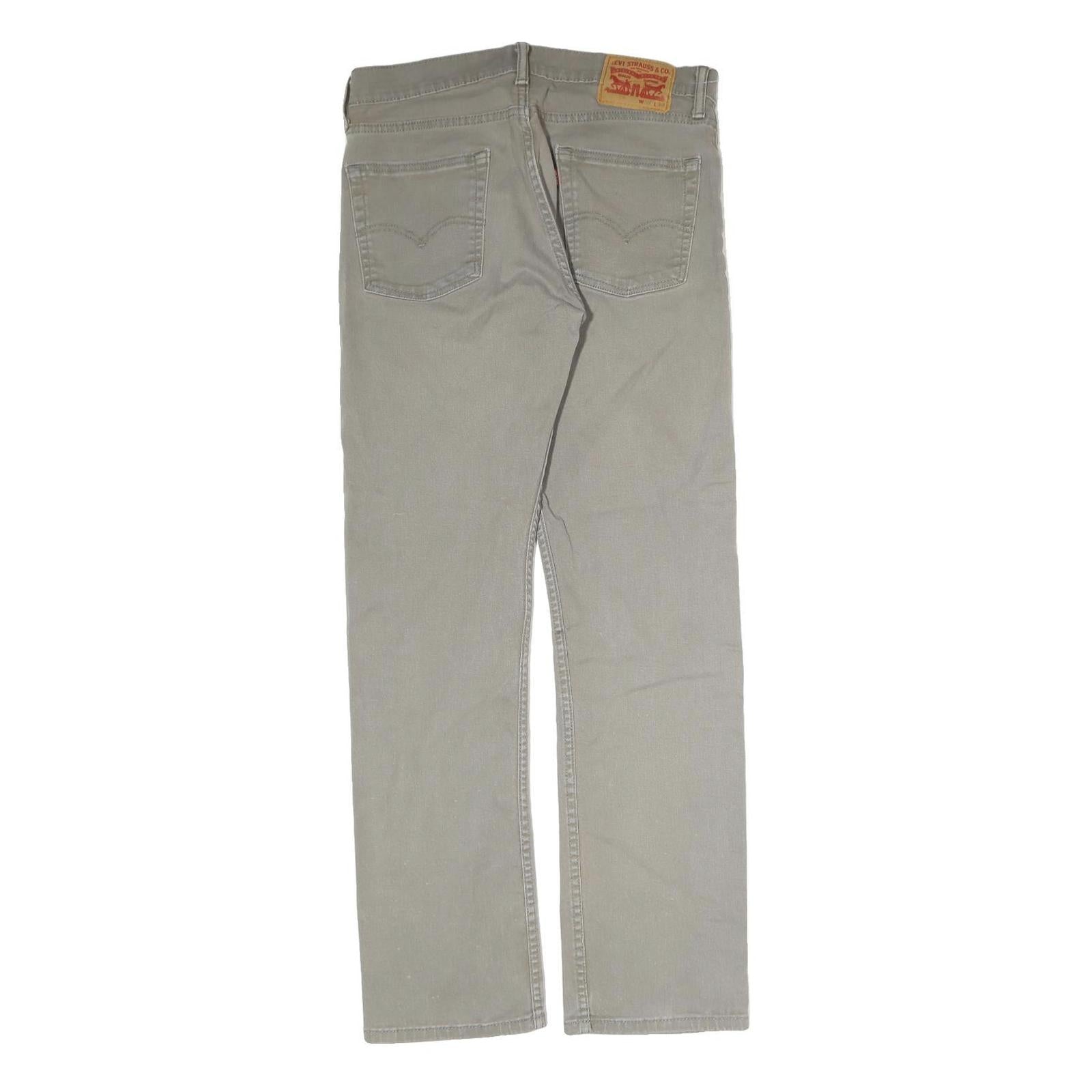 LEVI'S Mens Jeans Beige Regular Straight Denim Medium W30 L30 Classic Zip
