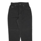 LEE Womens Black Relaxed Straight Denim Medium W26 L30 Comfortable Zip Jeans