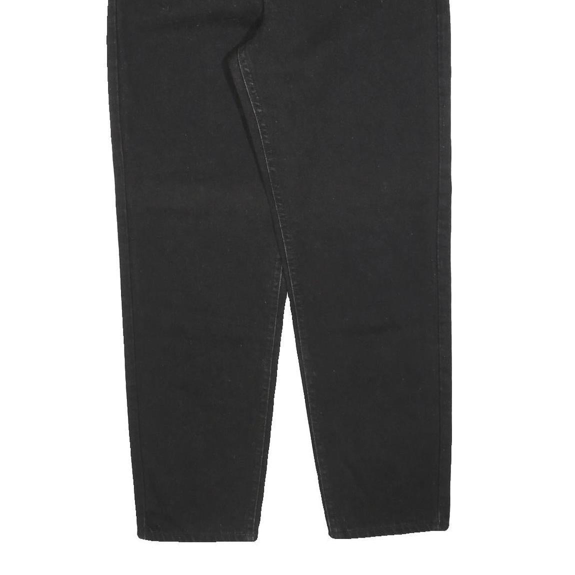 LEE Womens Black Relaxed Straight Denim Medium W26 L30 Comfortable Zip Jeans