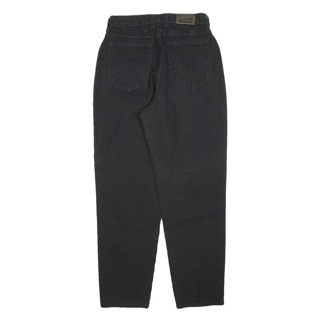 LEE Womens Black Relaxed Straight Denim Medium W26 L30 Comfortable Zip Jeans