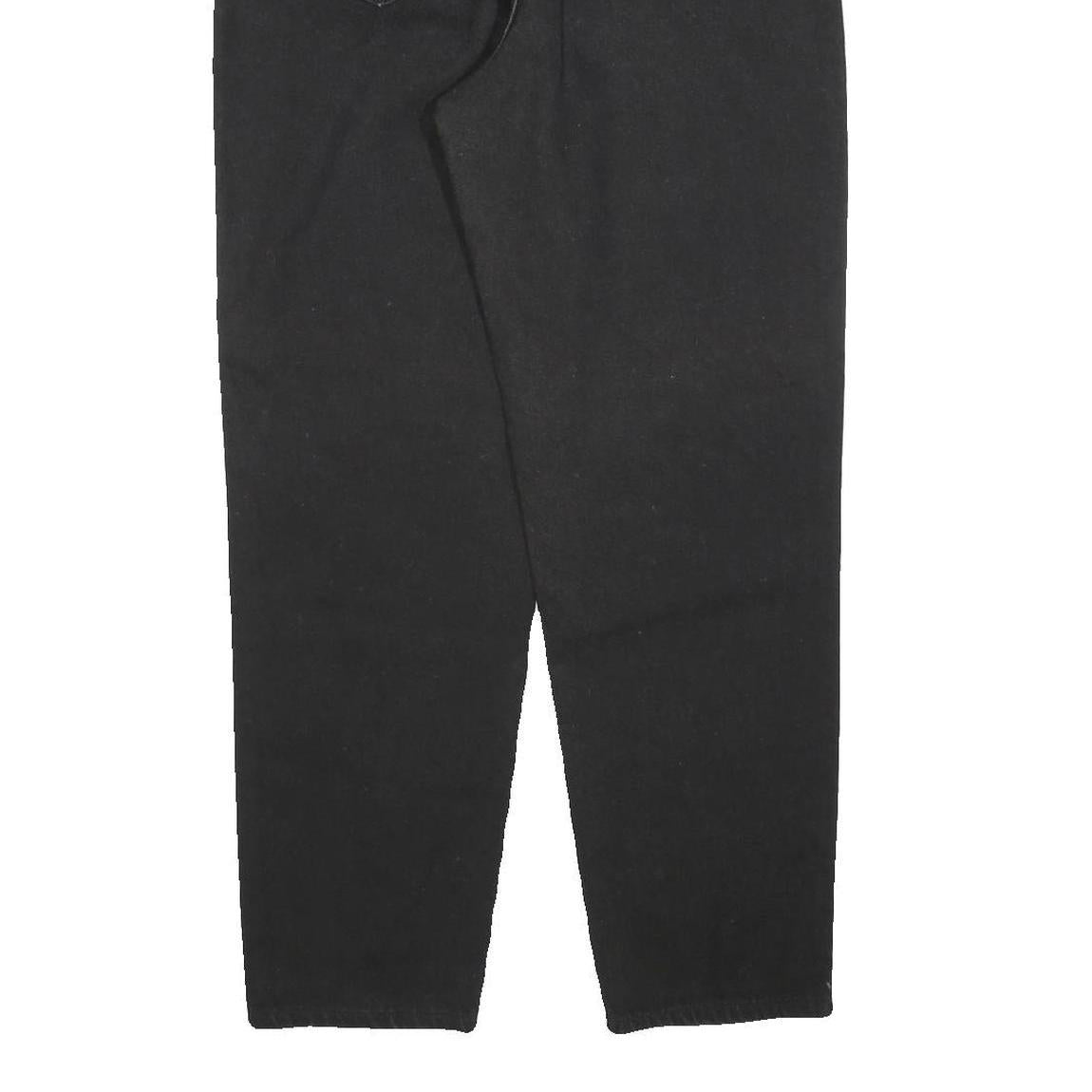 LEE Womens Black Relaxed Straight Denim Medium W26 L30 Comfortable Zip Jeans