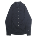 TOMMY HILFIGER Womens Navy Blue Shirt UK 6 Classic Button Down Cotton Blend
