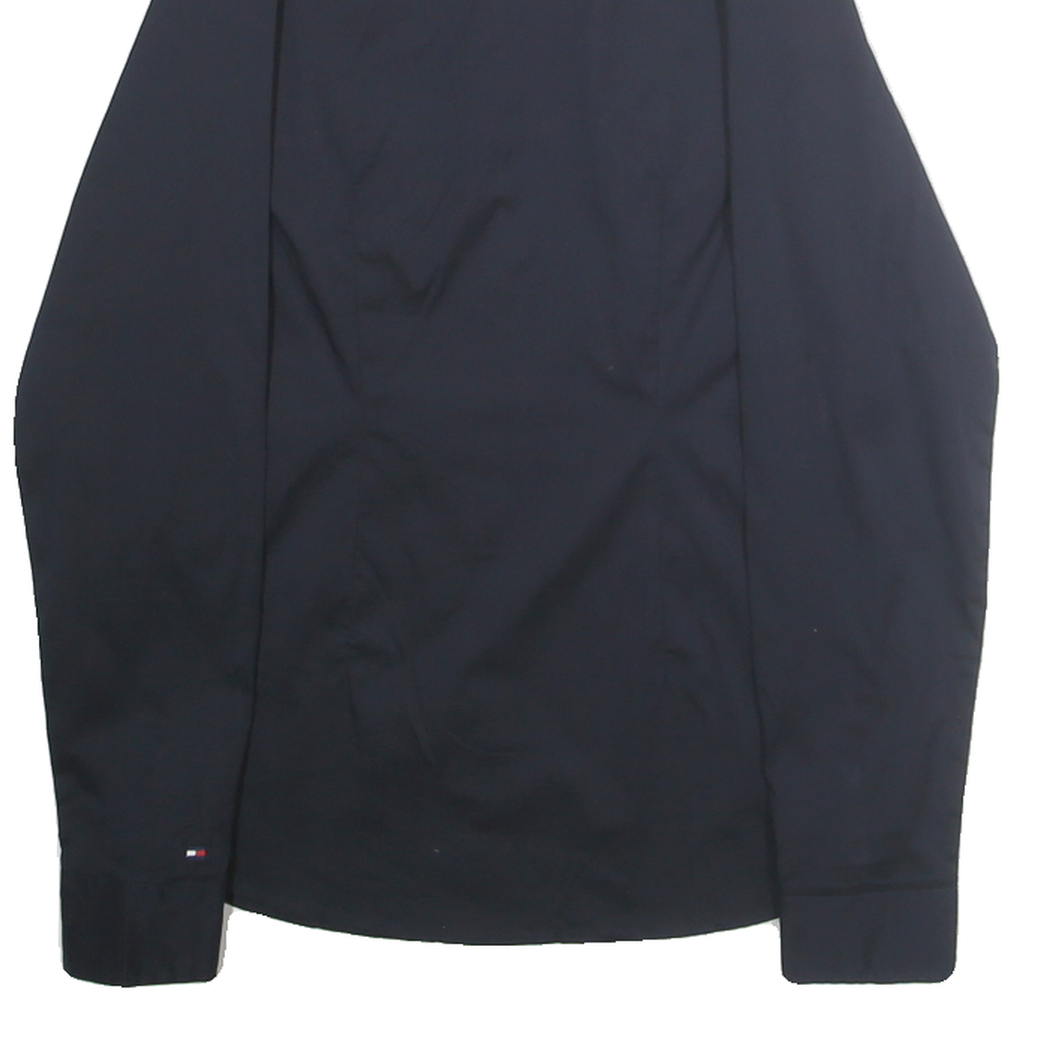 TOMMY HILFIGER Womens Navy Blue Shirt UK 6 Classic Button Down Cotton Blend