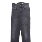 LEVI'S Womens Jeans Grey Regular Straight Stone Wash W25 L30