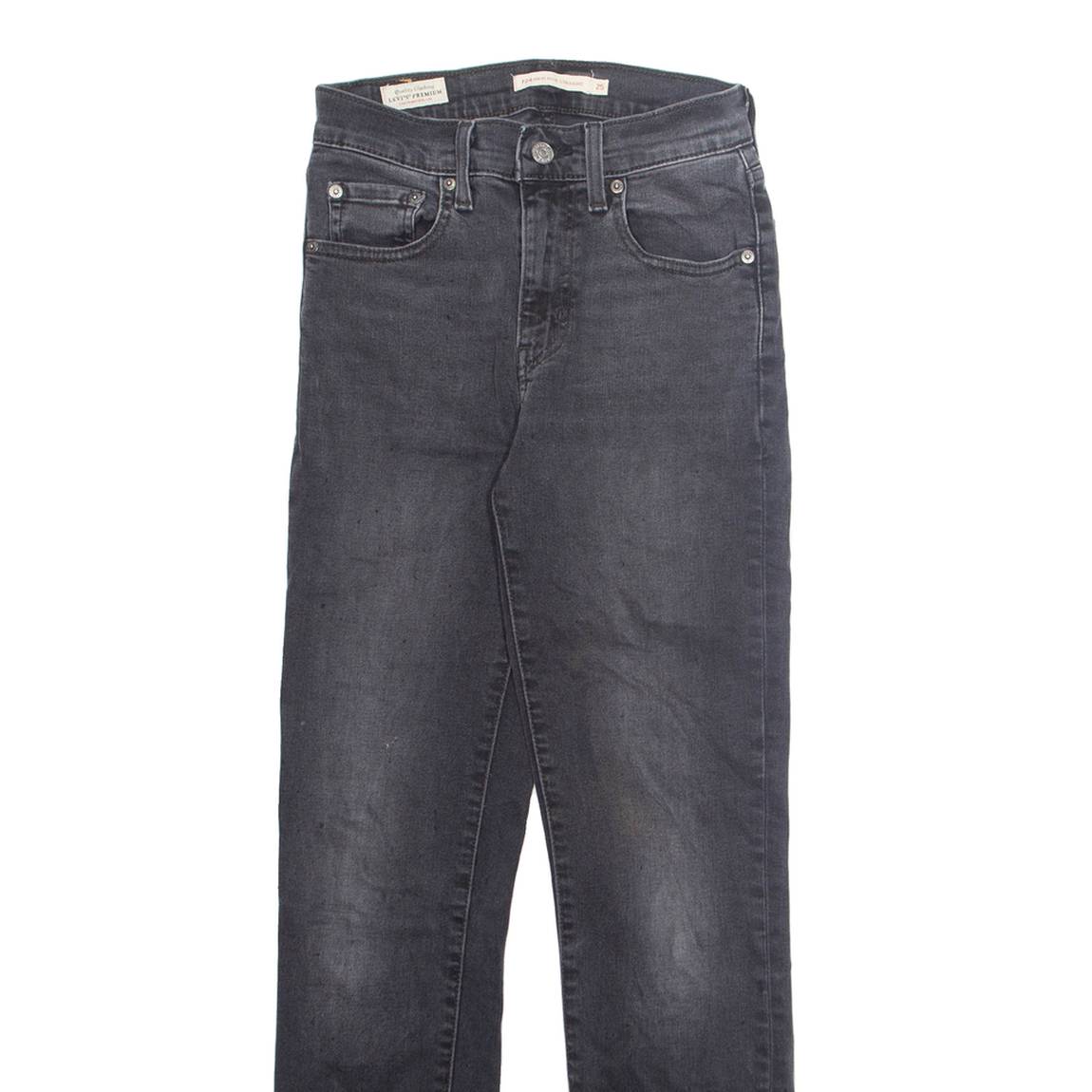 LEVI'S Womens Jeans Grey Regular Straight Stone Wash W25 L30