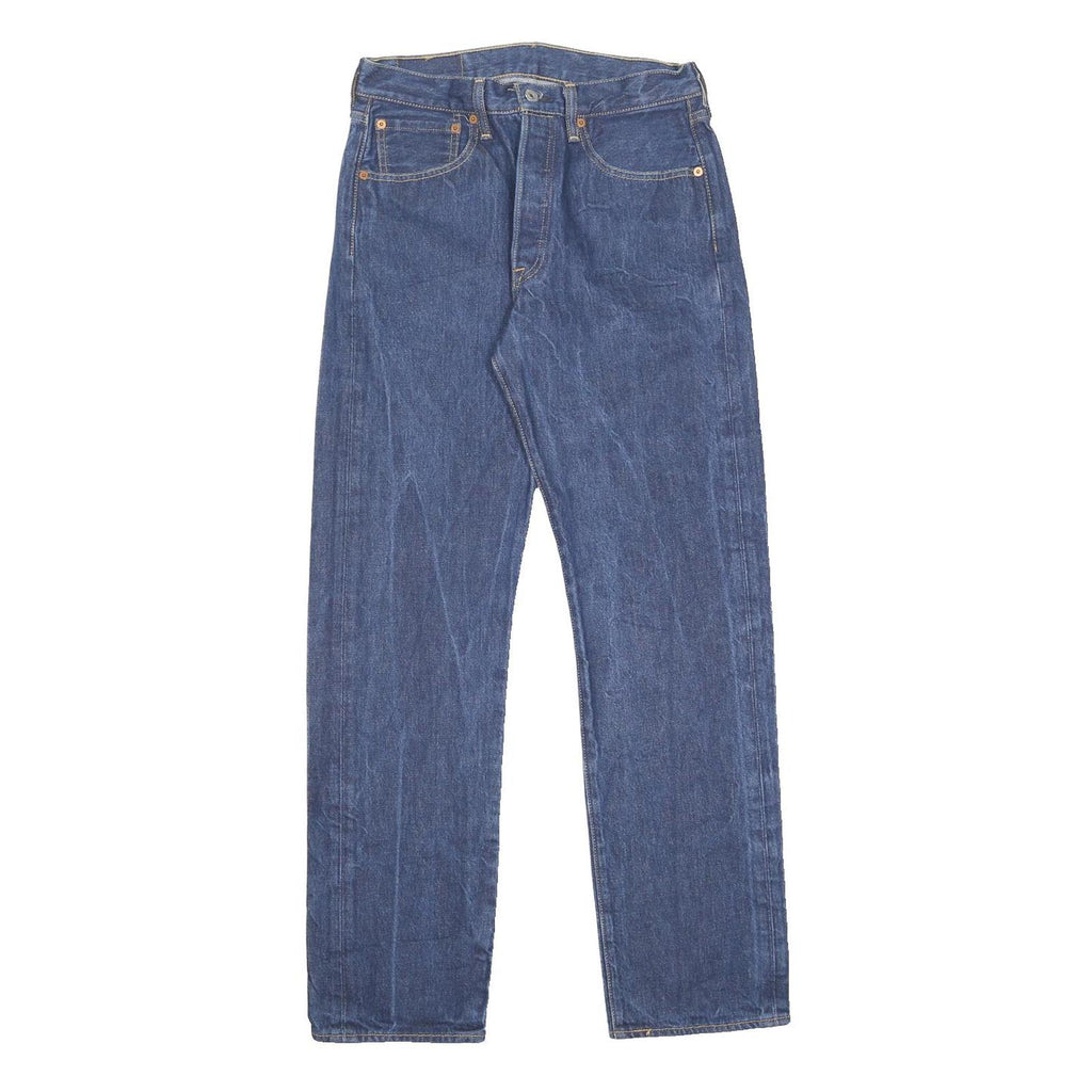 LEVI'S 501 Mens Jeans Blue Regular Straight Denim Medium W32 L31 Classic Button