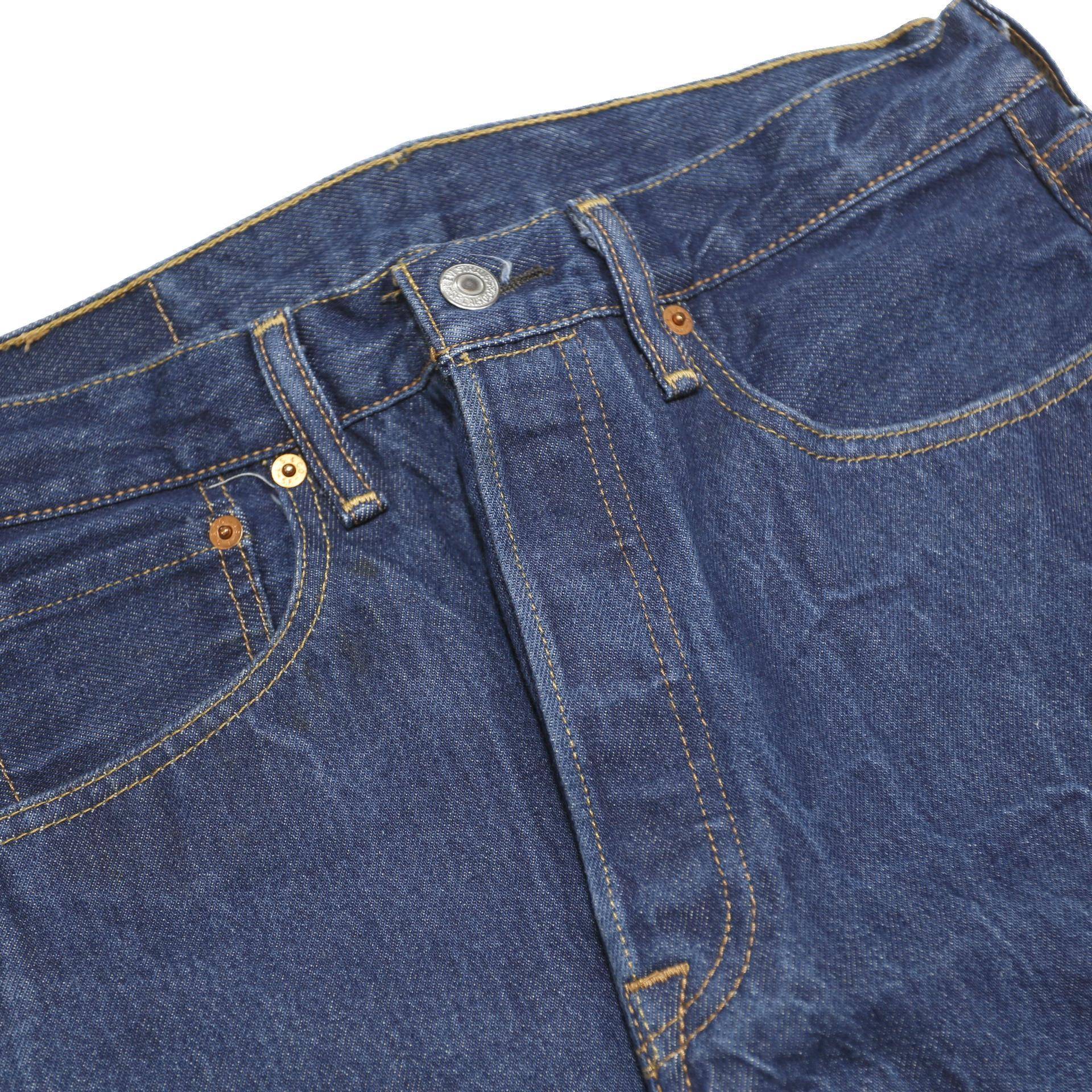 LEVI'S 501 Mens Jeans Blue Regular Straight Denim Medium W32 L31 Classic Button