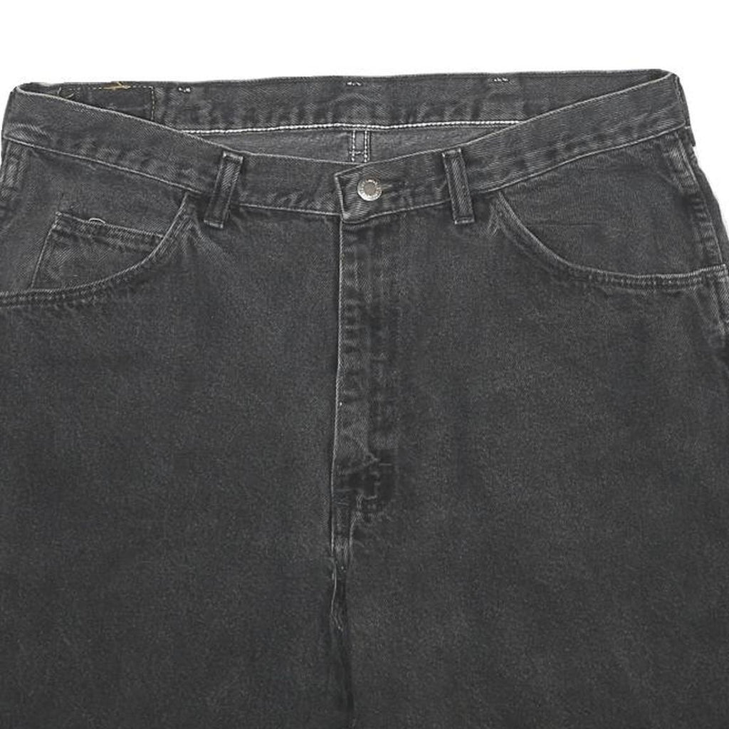 WRANGLER Mens Shorts Black Cotton Casual L W36 Classic Denim Comfort Fit