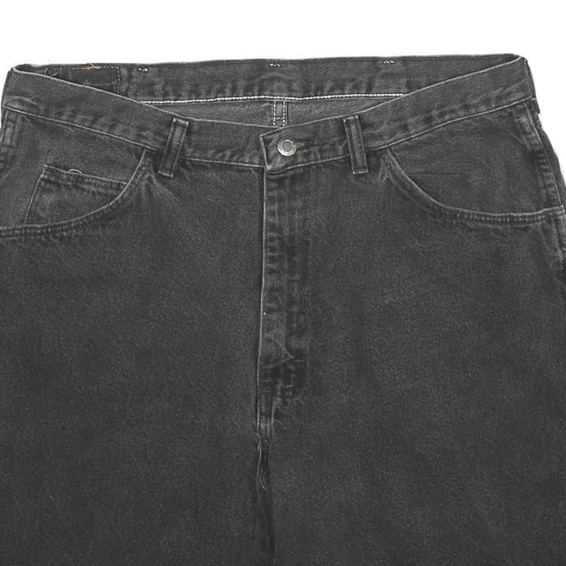 WRANGLER Mens Shorts Black Cotton Casual L W36 Classic Denim Comfort Fit