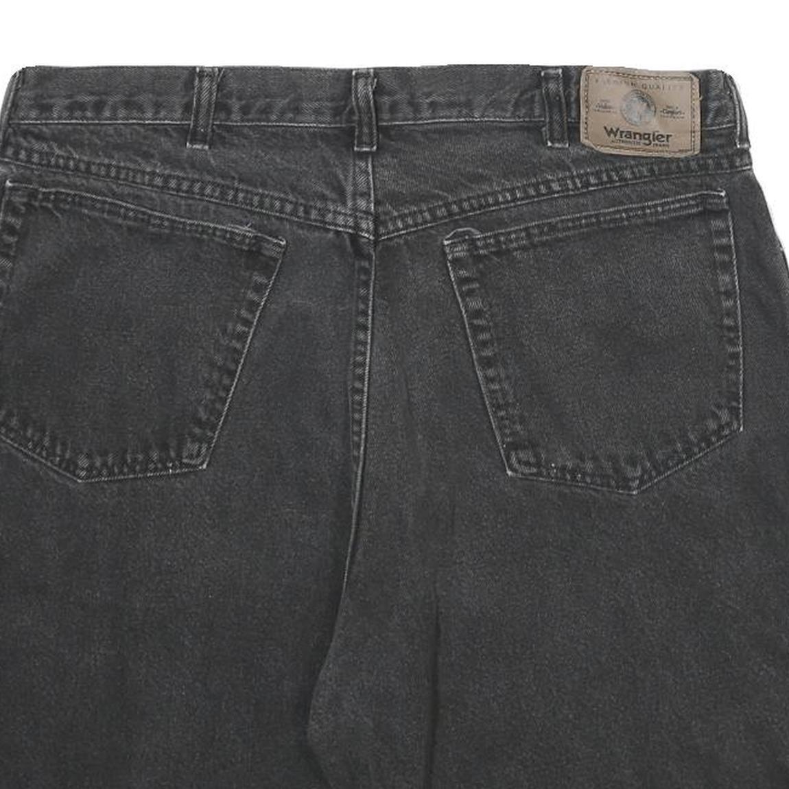 WRANGLER Mens Shorts Black Cotton Casual L W36 Classic Denim Comfort Fit