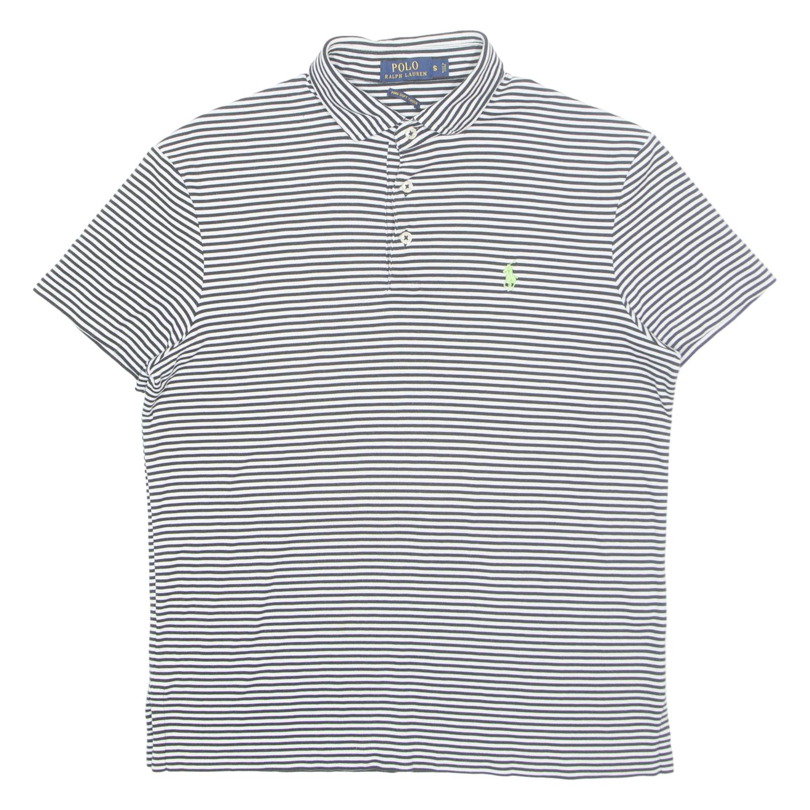 POLO RALPH LAUREN Mens Polo Shirt White Striped S