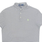 POLO RALPH LAUREN Mens Polo Shirt White Striped S
