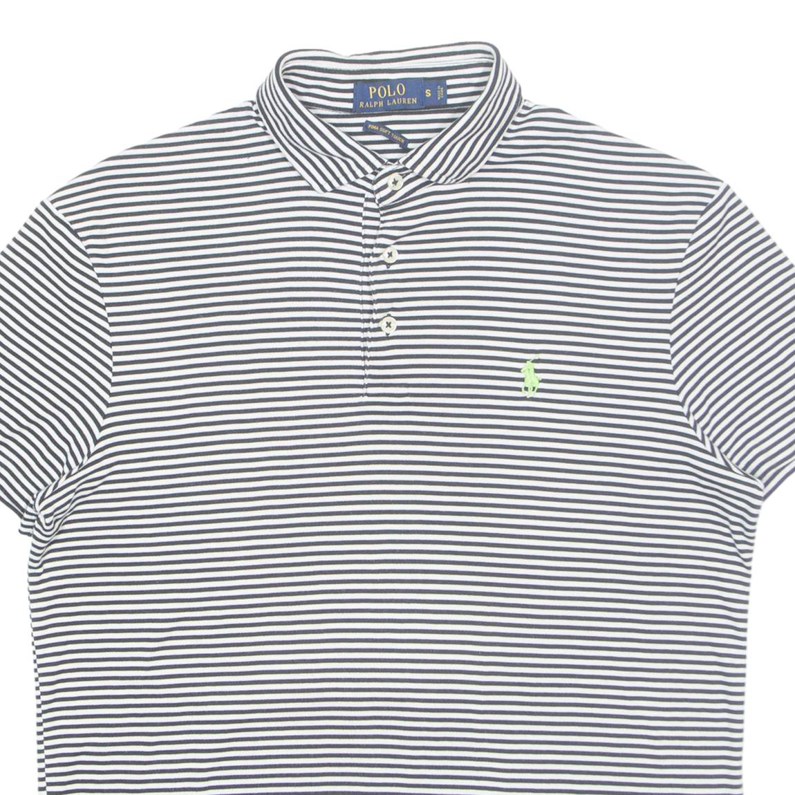 POLO RALPH LAUREN Mens Polo Shirt White Striped S