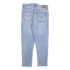 LEVI'S 501S Womens Jeans Blue Slim Straight Denim Light W28 L24 Distressed