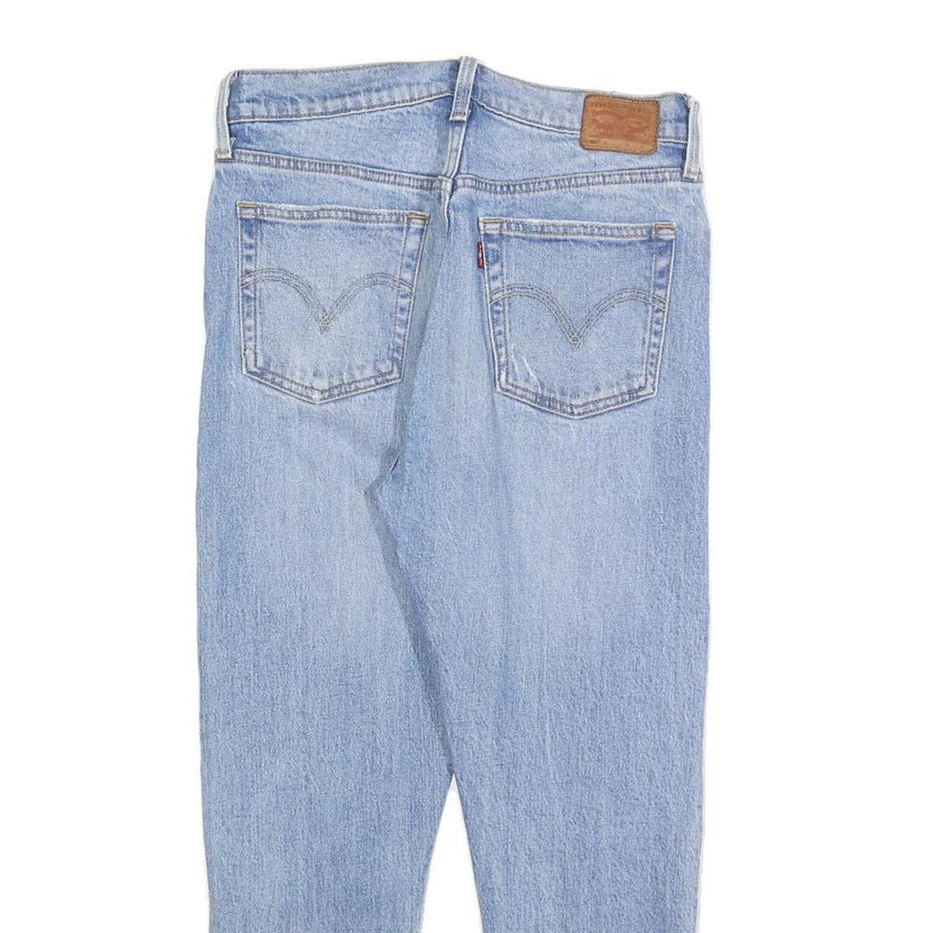 LEVI'S 501S Womens Jeans Blue Slim Straight Denim Light W28 L24 Distressed