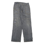 YIN HU Womens Jeans Blue Regular Straight Denim Medium W28 L27 Cargo Pockets