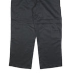 DICKIES Mens Loose Black Cotton Blend Zip Trousers W40 L30 Workwear