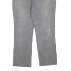 CARHARTT Mens Cotton Blend Grey Regular Straight Trousers W38 L30 Workwear Zip