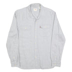 LEVI'S Mens Grey Cotton Blend Casual Shirt M Button Shirt Long Sleeve