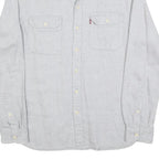 LEVI'S Mens Grey Cotton Blend Casual Shirt M Button Shirt Long Sleeve