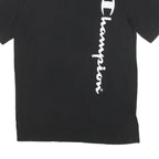 CHAMPION Mens Black Graphic T-Shirt M Short Sleeve Crew Neck Cotton Blend Casual