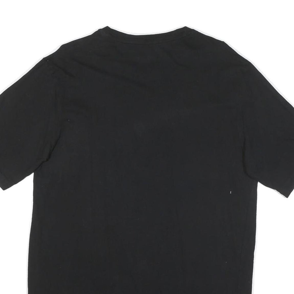 CHAMPION Mens Black Graphic T-Shirt M Short Sleeve Crew Neck Cotton Blend Casual