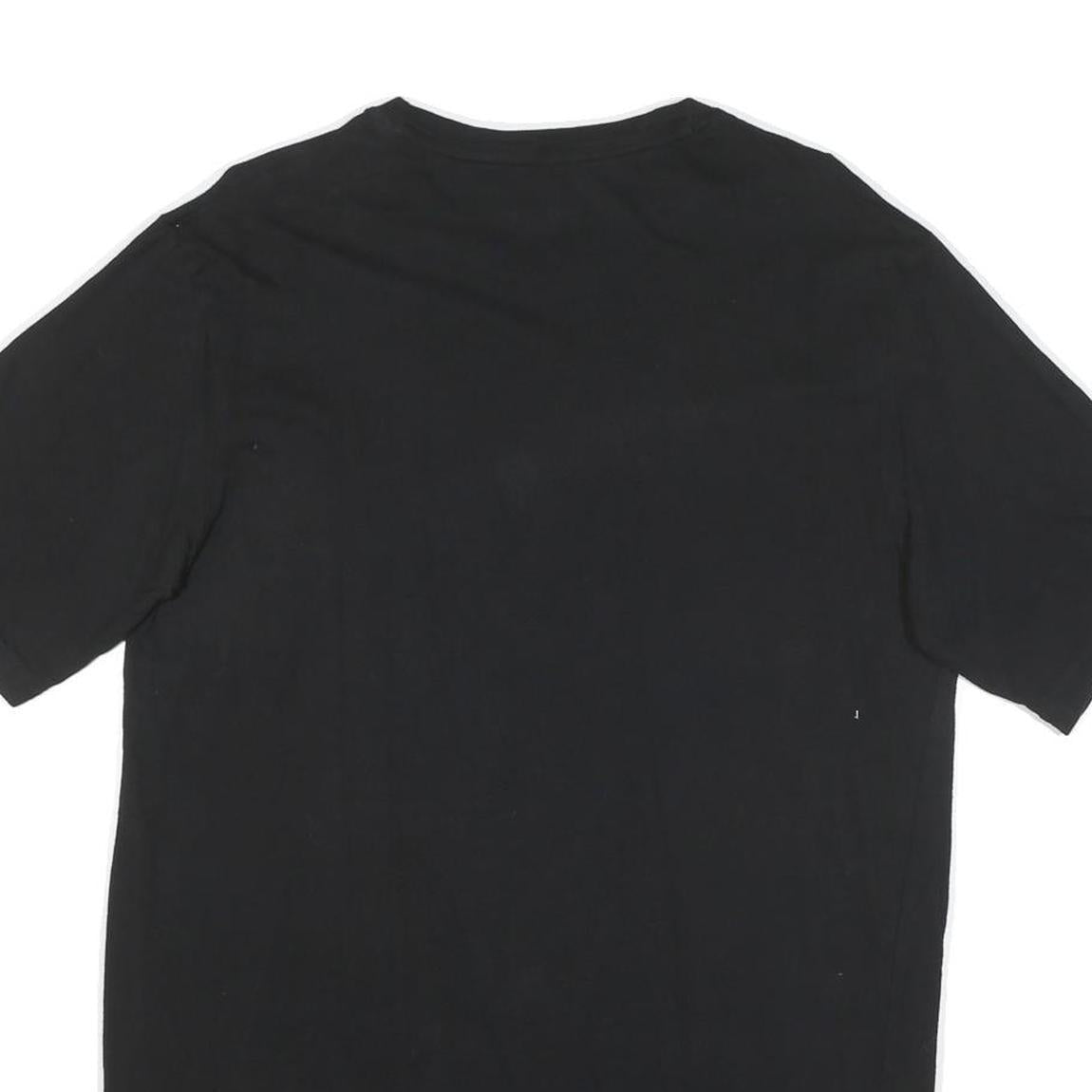 CHAMPION Mens Black Graphic T-Shirt M Short Sleeve Crew Neck Cotton Blend Casual