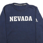 ADIDAS Mens Navy Blue Nevada Crew Neck M Sweatshirt Cotton Blend Pullover