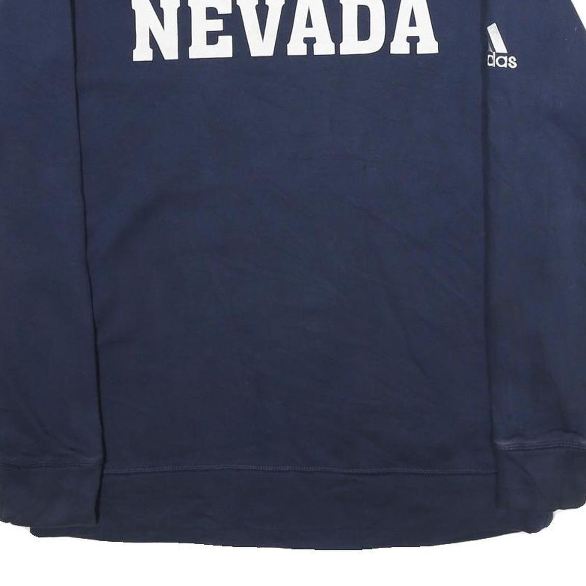 ADIDAS Mens Navy Blue Nevada Crew Neck M Sweatshirt Cotton Blend Pullover