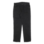 WRANGLER Mens Regular Fit Black Denim Jeans W36 L32 Classic Zip Closure