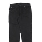 WRANGLER Mens Regular Fit Black Denim Jeans W36 L32 Classic Zip Closure