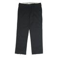 DICKIES Mens Black Slim Slim Straight Trousers W36 L32 Workwear Flat Front Zip